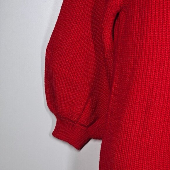 CALLAHAN x REVOLVE Cowl Neck Red Knit Sweater Dress Long Sleeve Womens‎ S - Picture 5 of 11